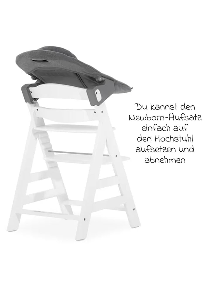 Hauck Alpha Plus White XXL Newborn Set - Hochstuhl   2in1 in weiss,grau günstig kaufen onesize