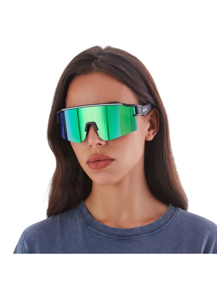 YEAZ SUNTHRILL SET Sport-Sonnenbrille Weiß/Blau in schwarz / grün günstig kaufen onesize