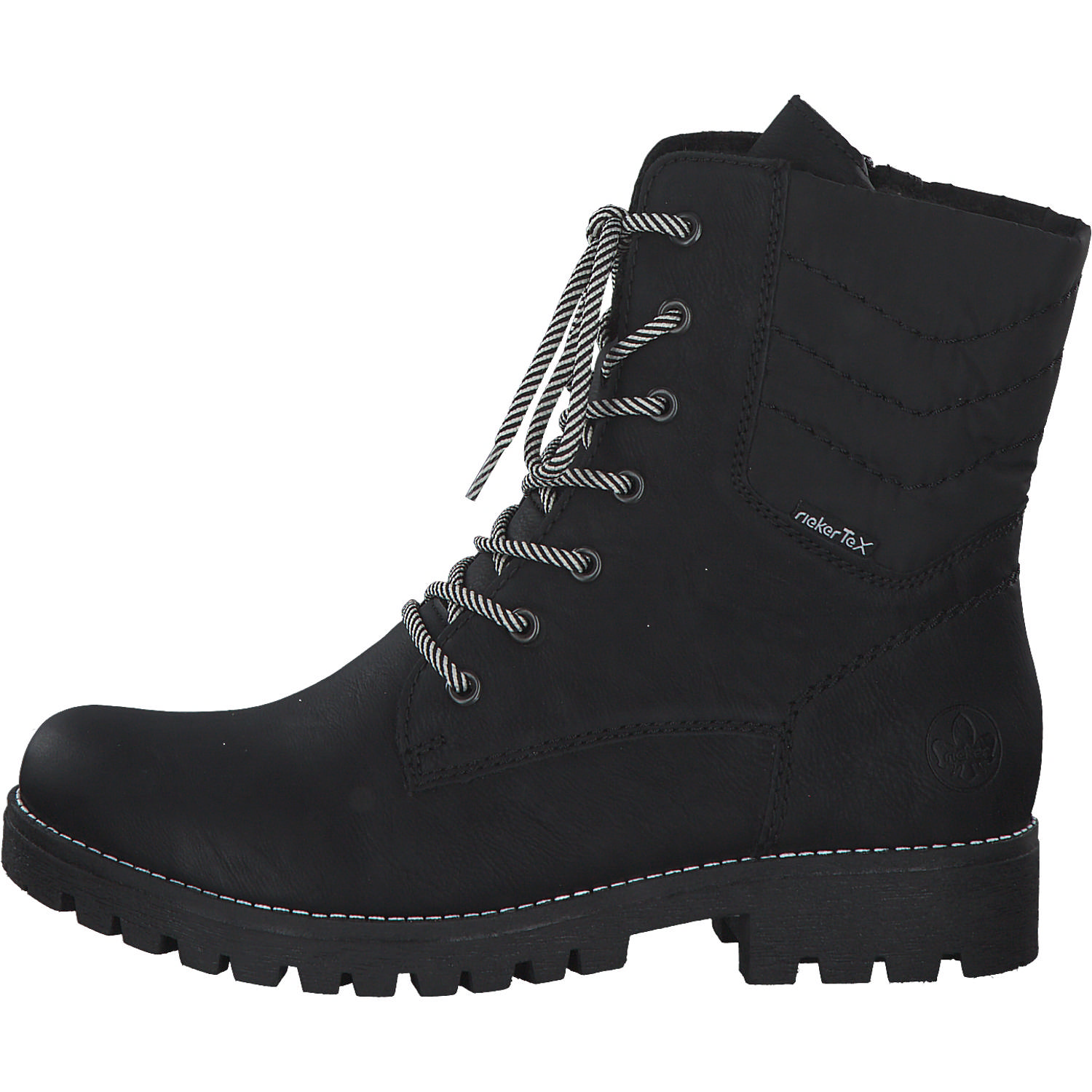 Rieker 78520, Schnürstiefel, Damen, schwarz/schwarz