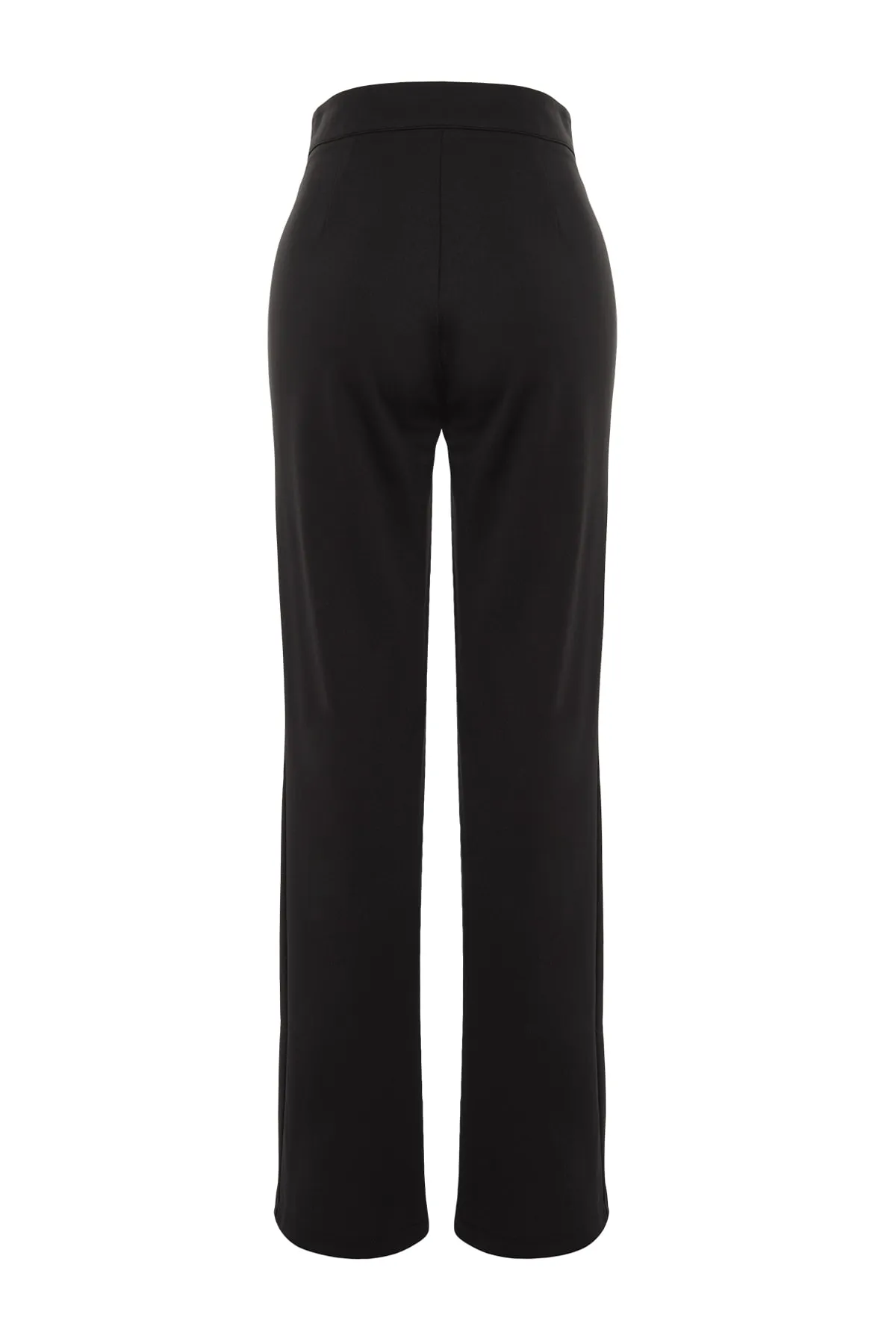 Trendyol Modest  Schwarze Strickhose mit Rippennähten TCTSS23EI00009