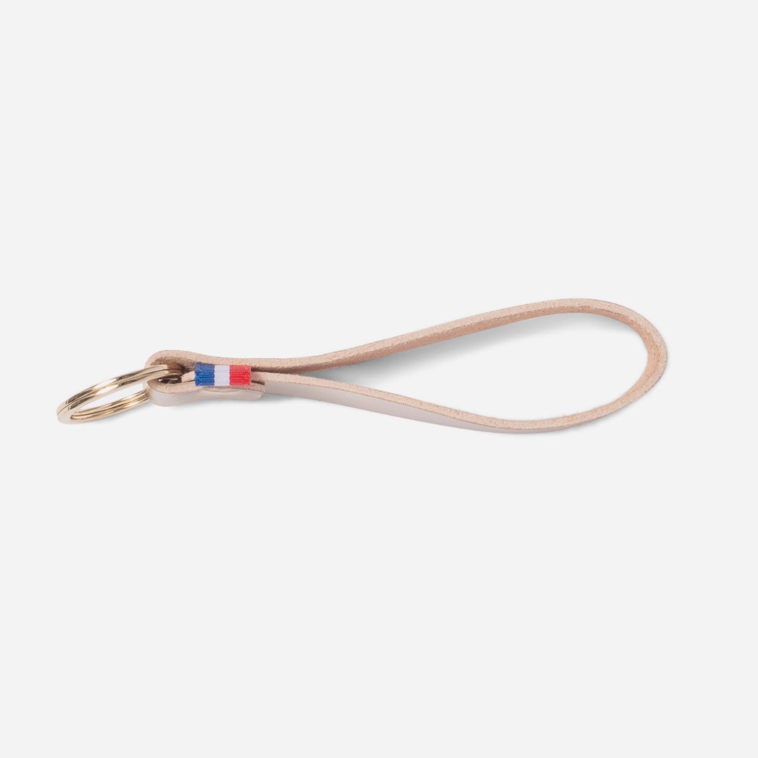Porte-clés or en cuir gravé Maman