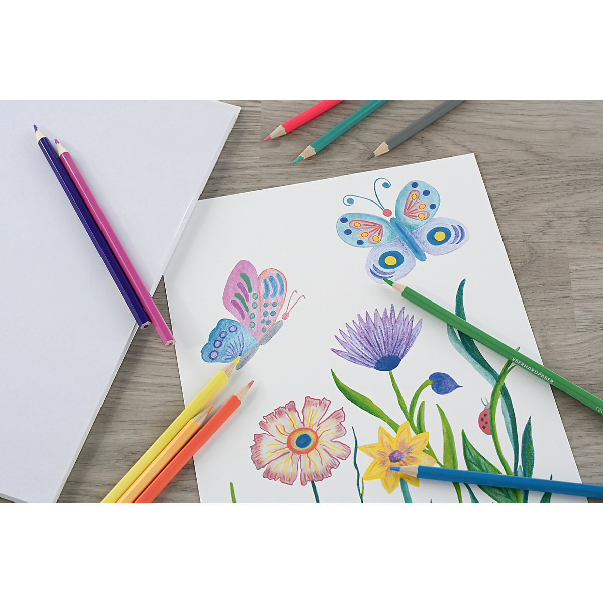 Buntstift Pastell hexagonal, 10 Farben