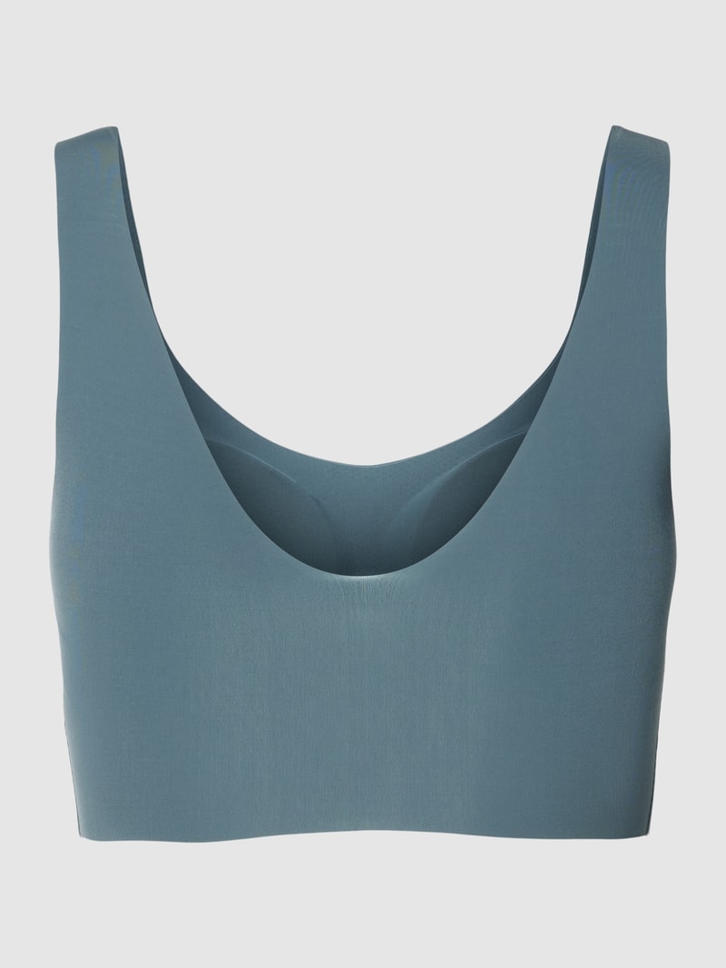 Bralette mit Label-Detail Modell 'Feel' in dunkelblau