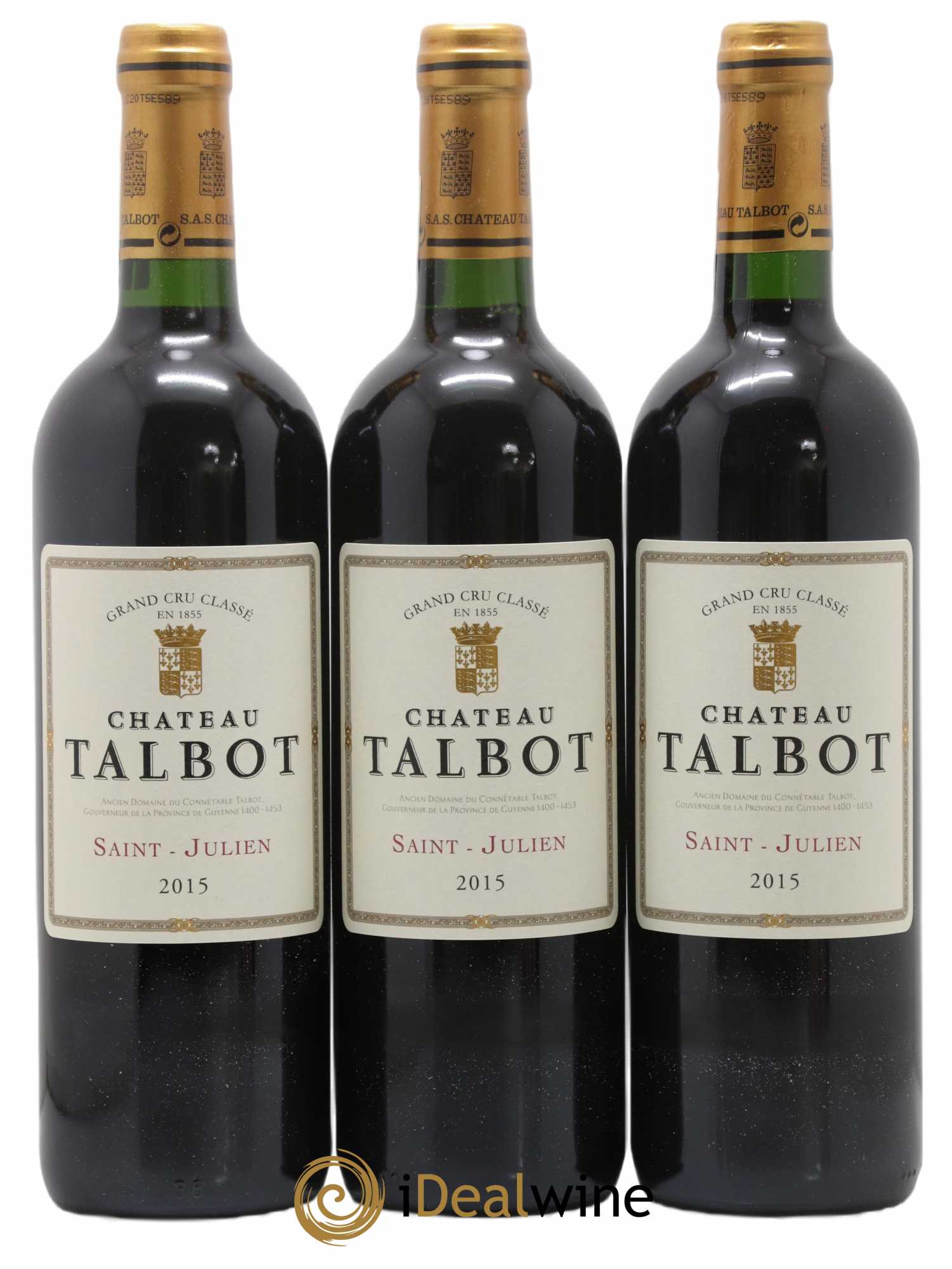 Château Talbot 4ème Grand Cru Classé  2015 - Lot de 12 Bouteilles