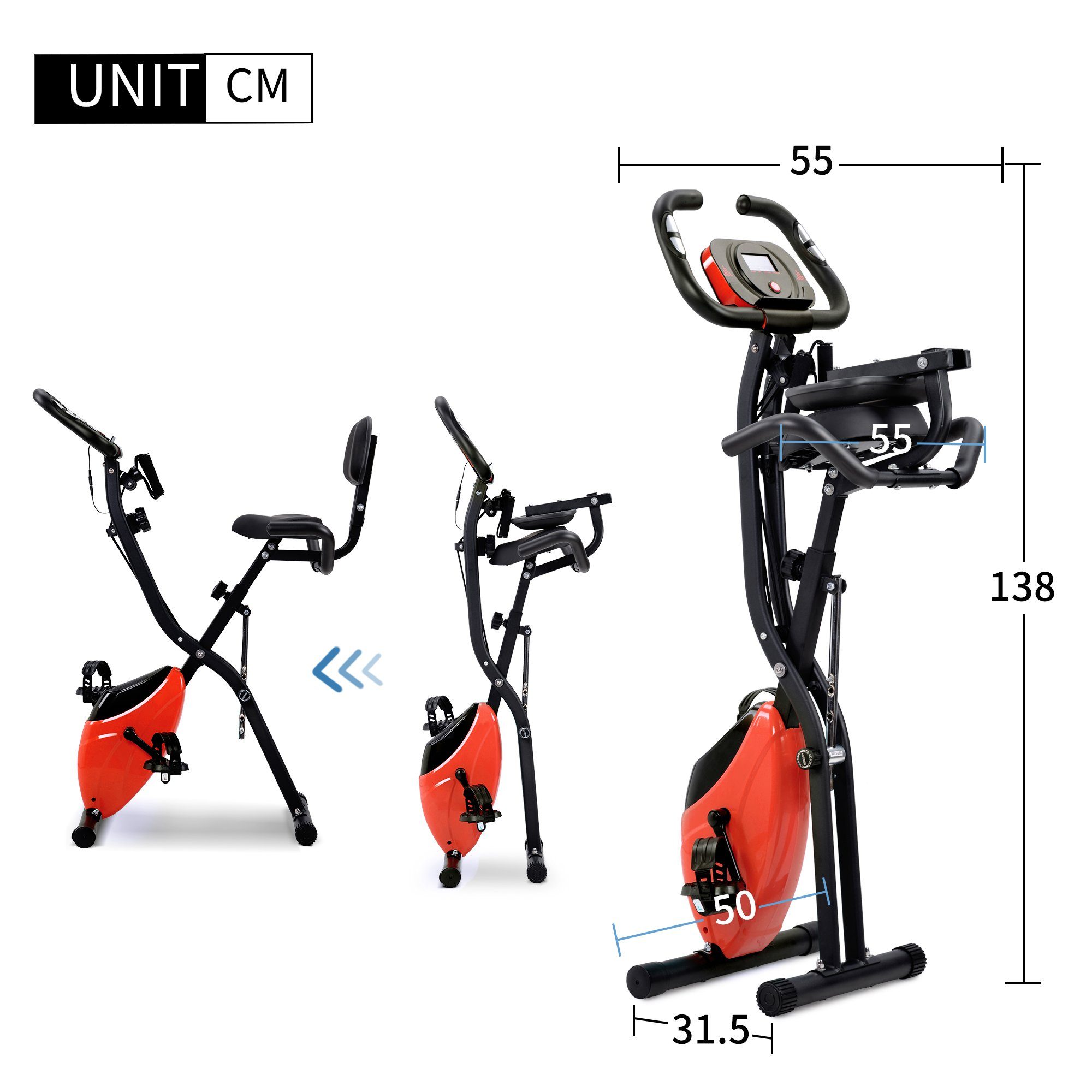 GLIESE Heimtrainer Fahrrad Fitness