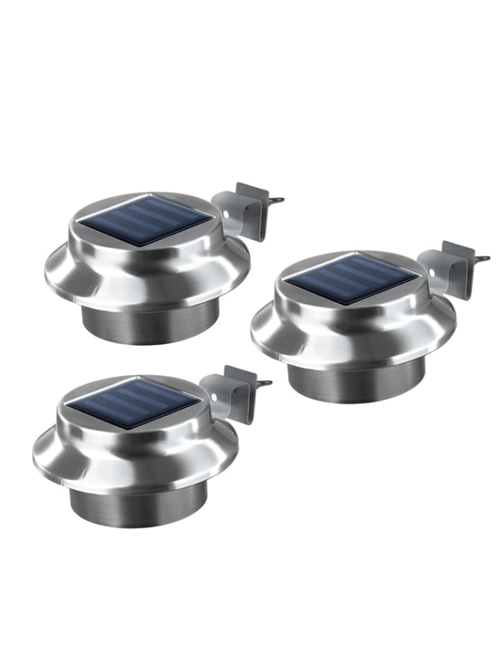 EASYmaxx Solar Dachrinnenleuchten in Edelstahl, 3er-Set günstig kaufen onesize