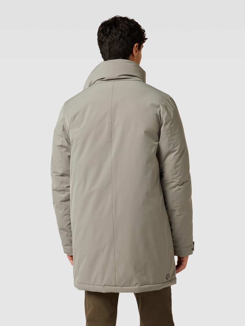 Jacke mit Stehkragen in taupe