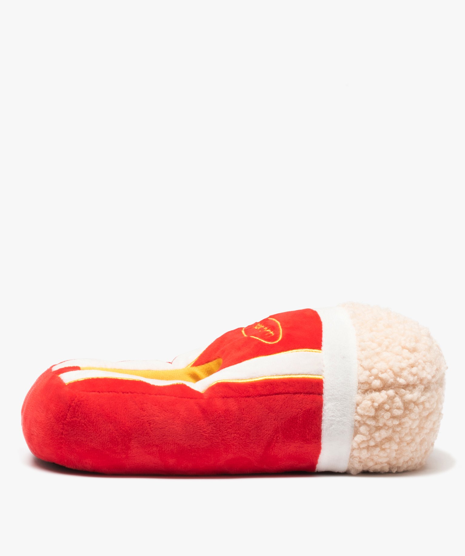 Chaussons homme en volume cornet de popcorn rouge | GEMO