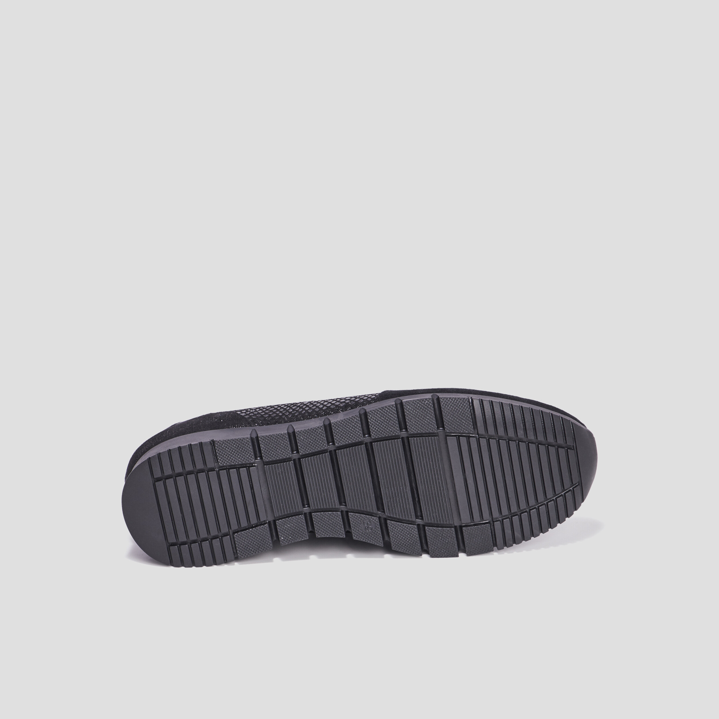Baskets zippées en cuir pied large noir femme | La Halle