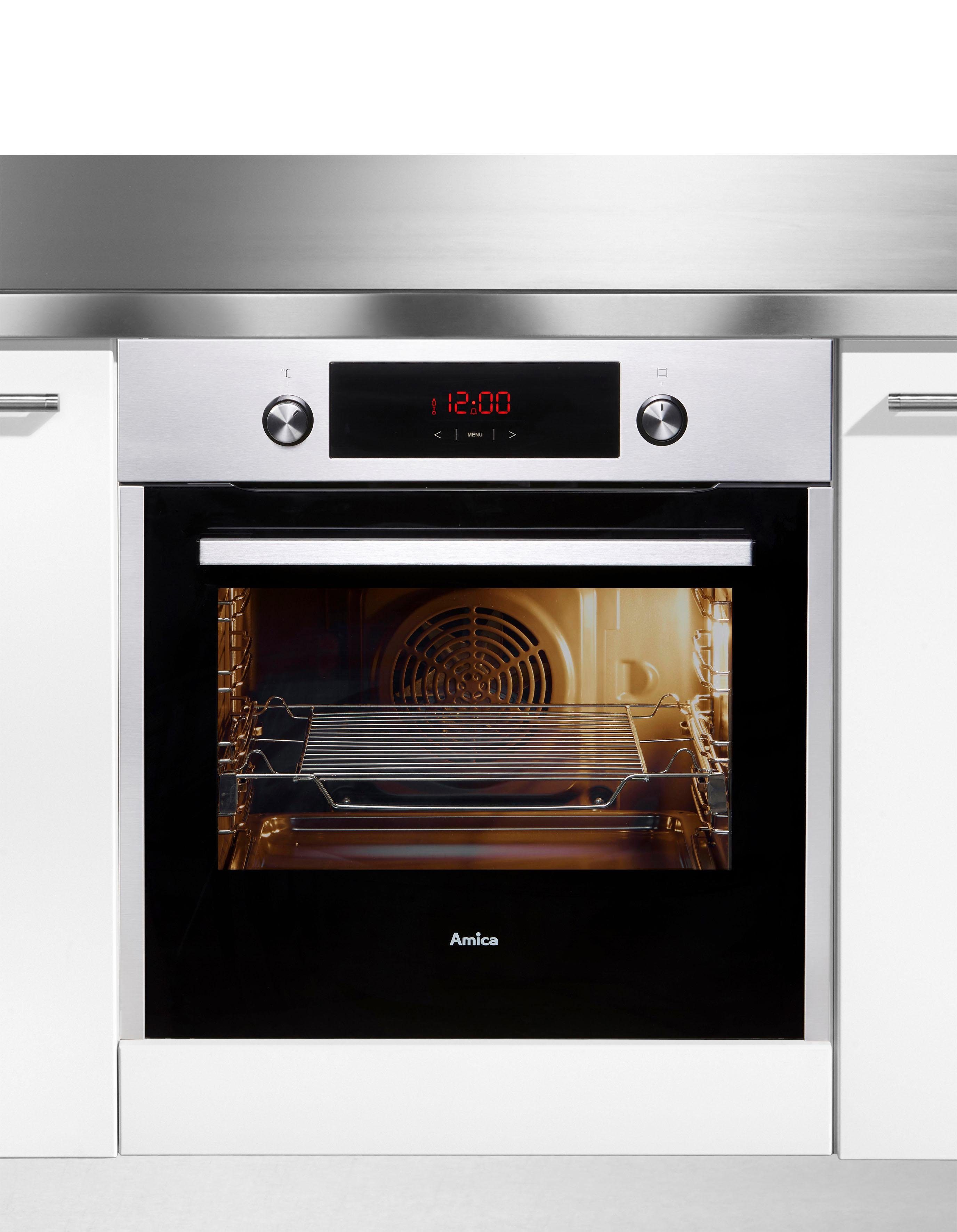 Amica Einbaubackofen EB 944 100 E, mit 1-fach-Teleskopauszug, Steam Clean