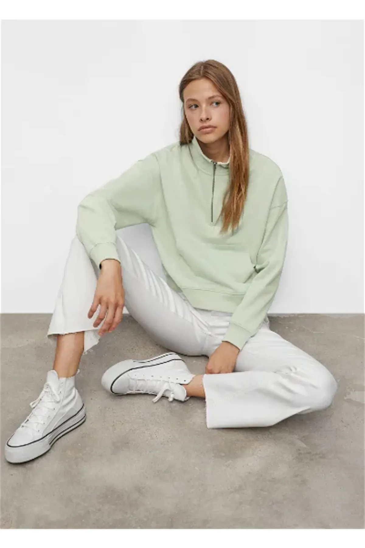MANGO Kids  Sweatshirt - Grün - Regular Fit