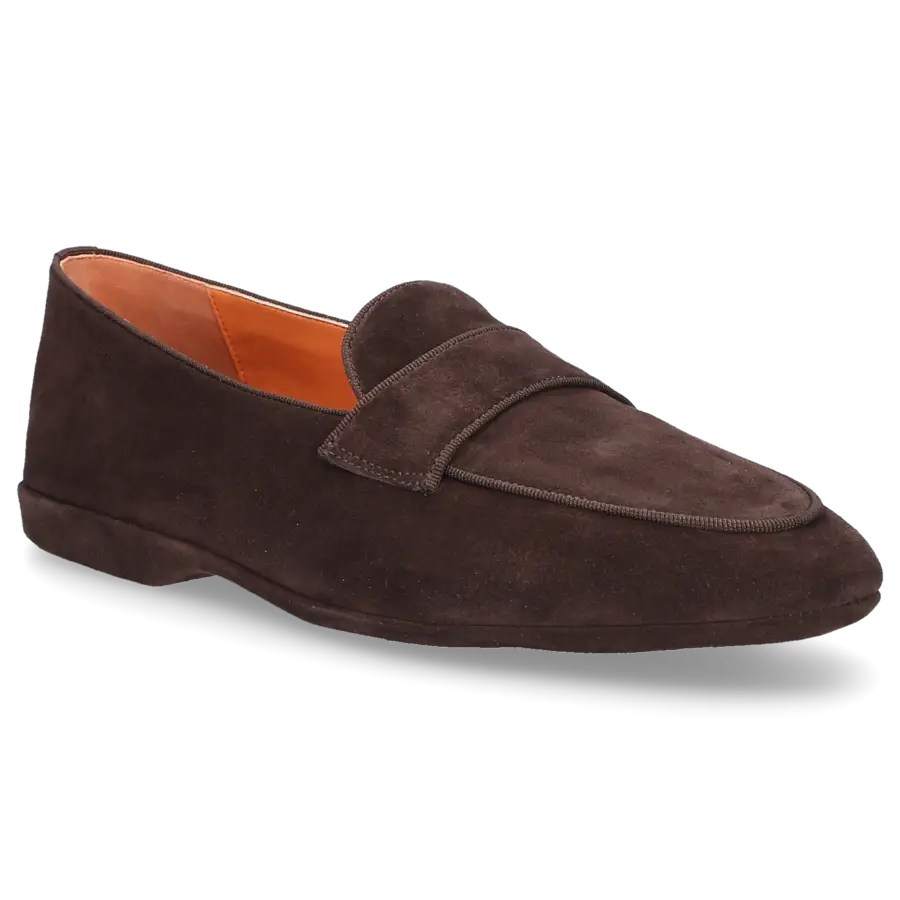 Santoni - Hausschuhe A1905 Veloursleder - braun