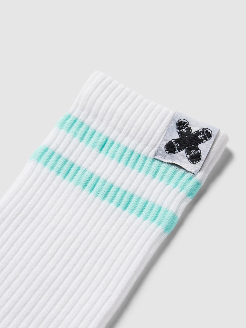 Socken mit Label-Detail in türkis