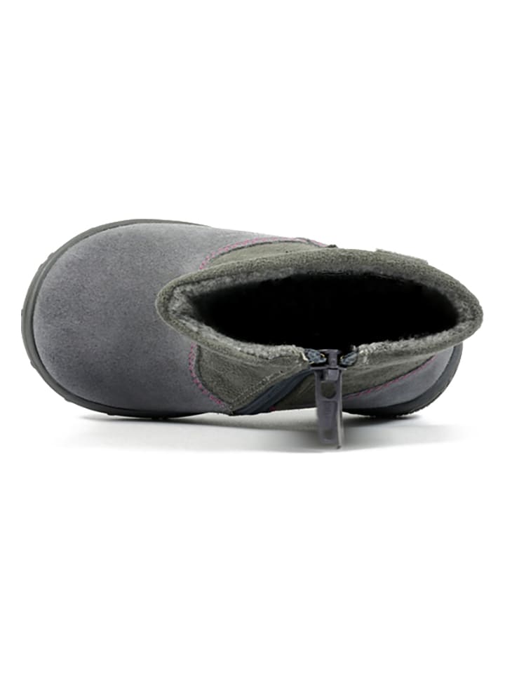 Richter Shoes Leder-Winterboots in Grau günstig kaufen