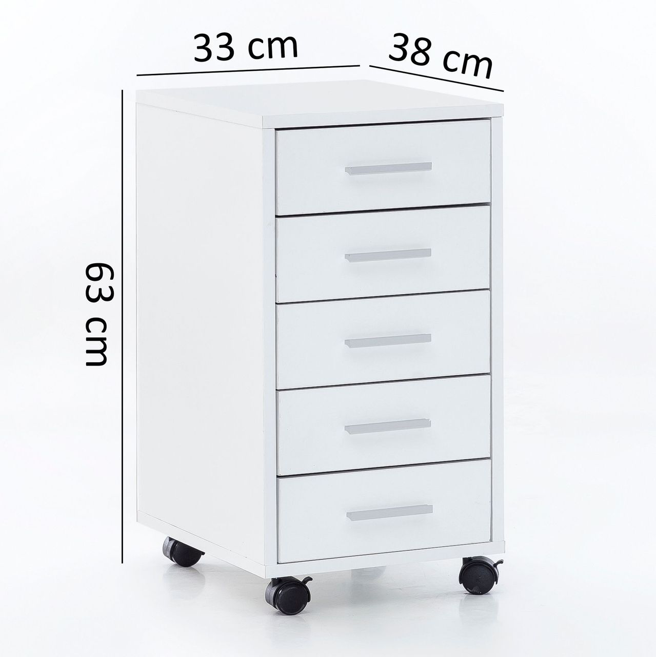 Wohnling Rollcontainer LISA Weiß