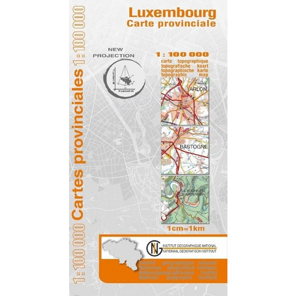 Luxemburg Provinzkarte  1 : 100 000 - Fahrradkarte