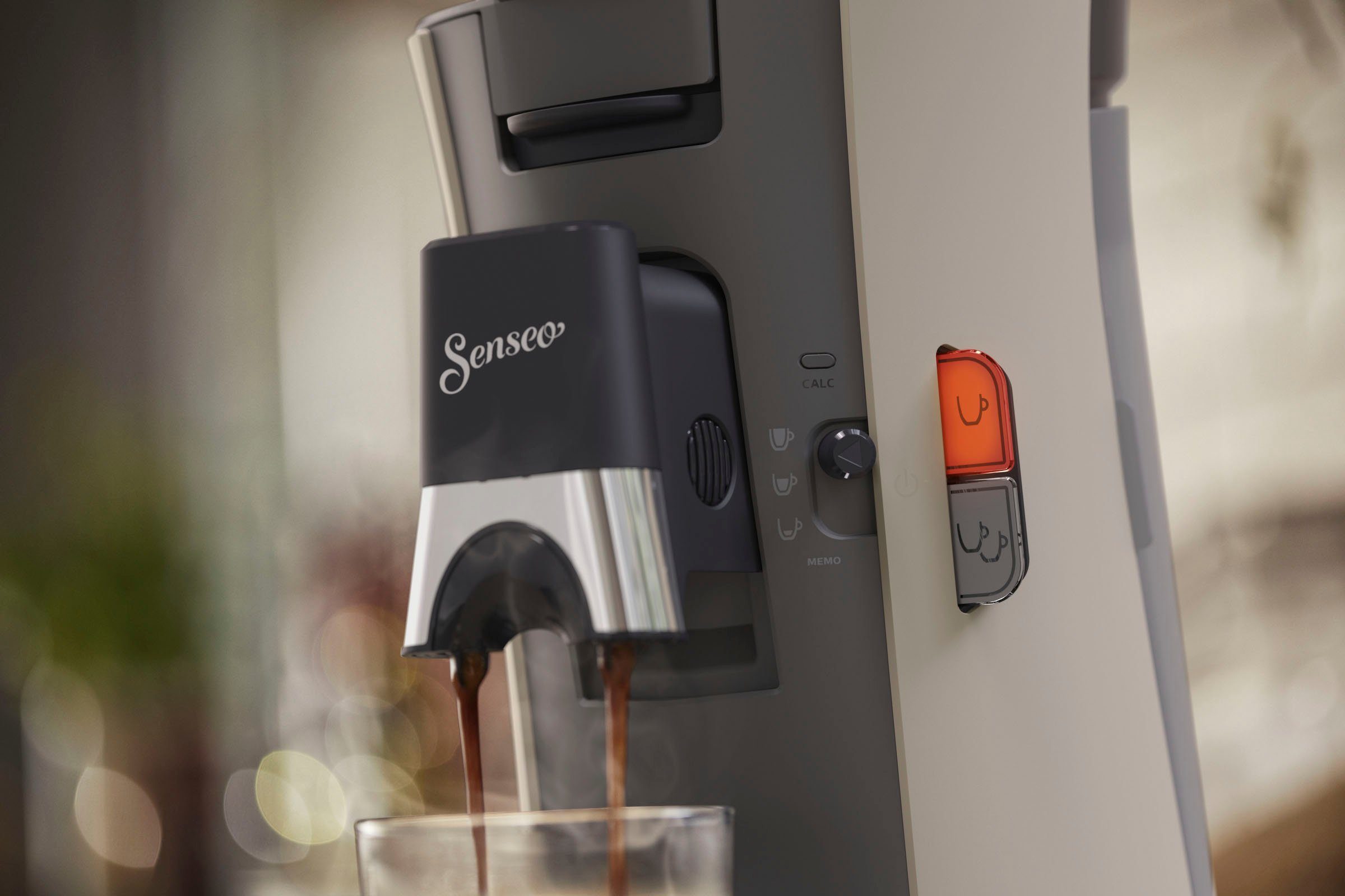 Philips Senseo Kaffeepadmaschine Select CSA240/30, aus 21% recyceltem Plastik, +3 Kaffeespezialitäten, Memo-Funktion, inkl. Gratis-Zugaben im Wert von € 14,- UVP