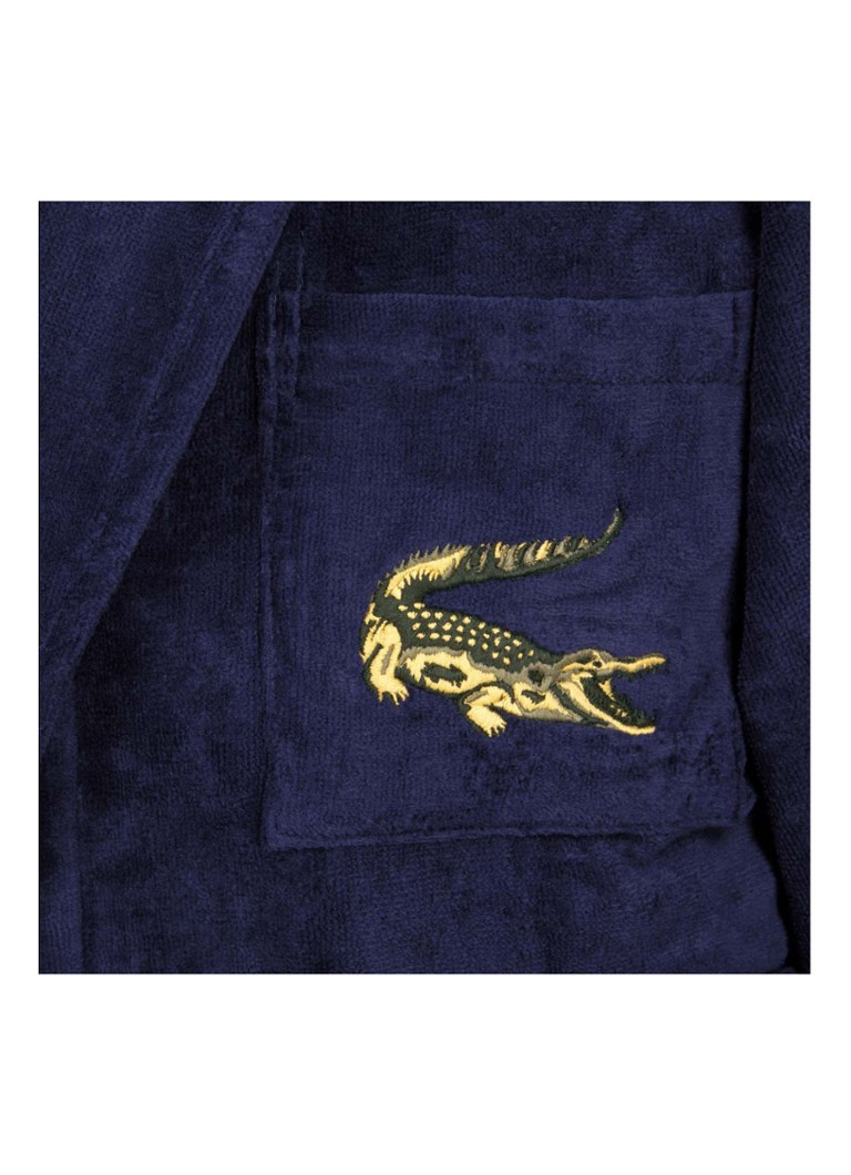 Szlafrok bawełniany Lacoste Lrene Marine