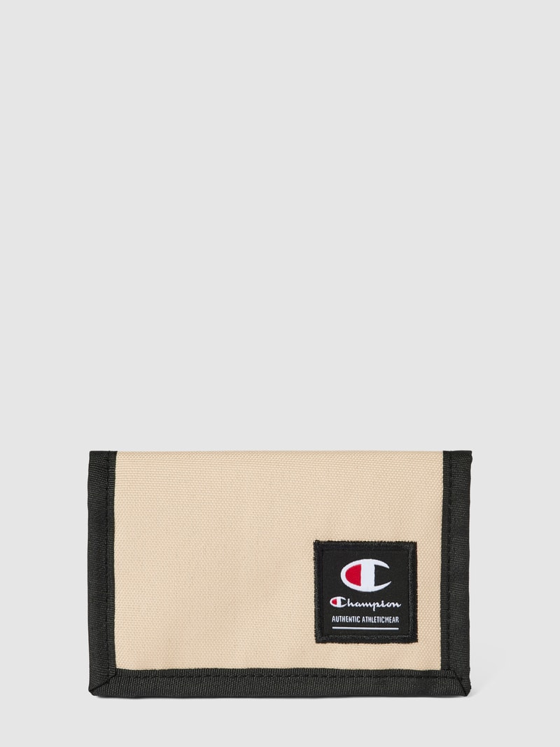 Portemonnaie mit Label-Patch in sand