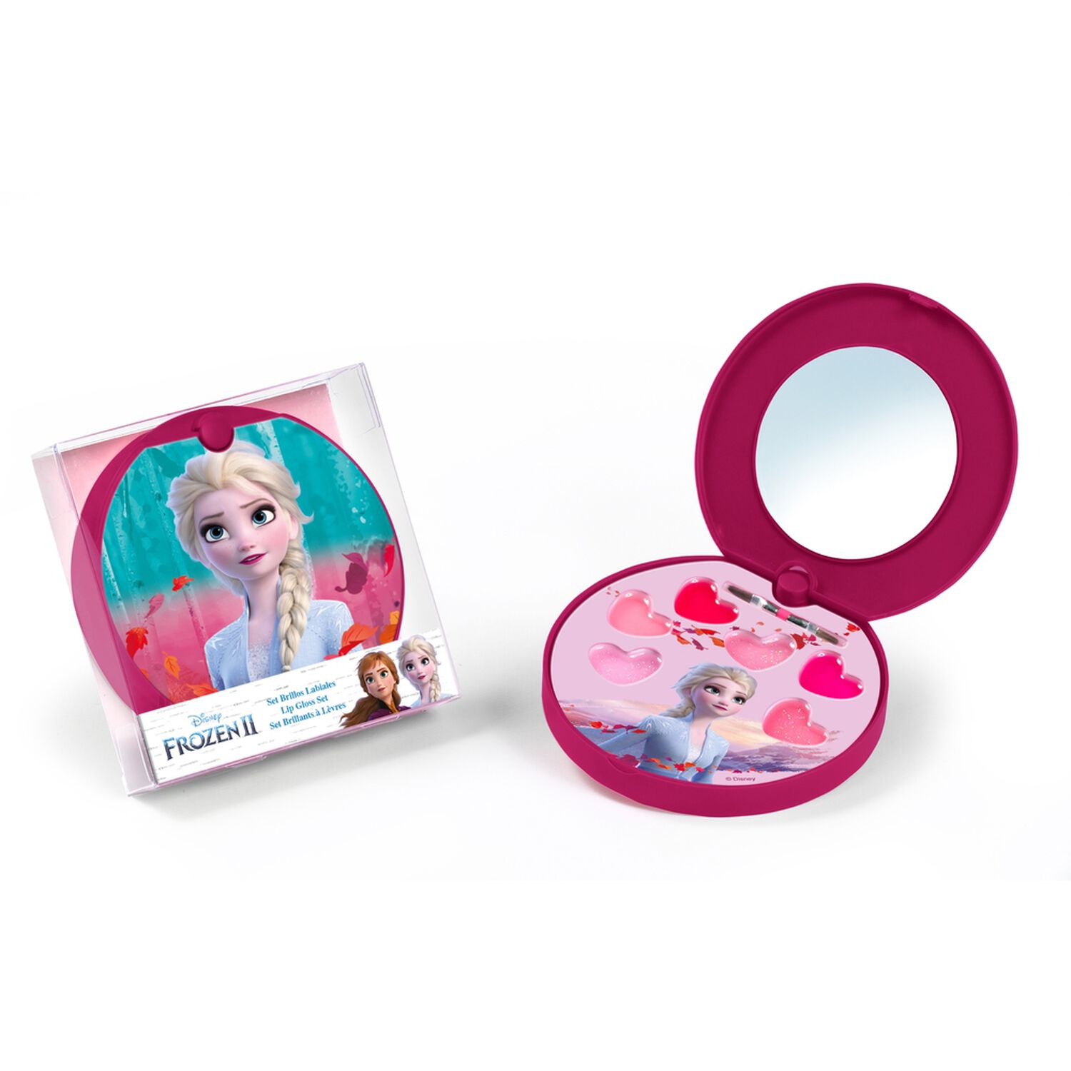 Disney Palette Brillants à Lèvres 6 Couleurs + Pinceau Applicateur - 3,6 g