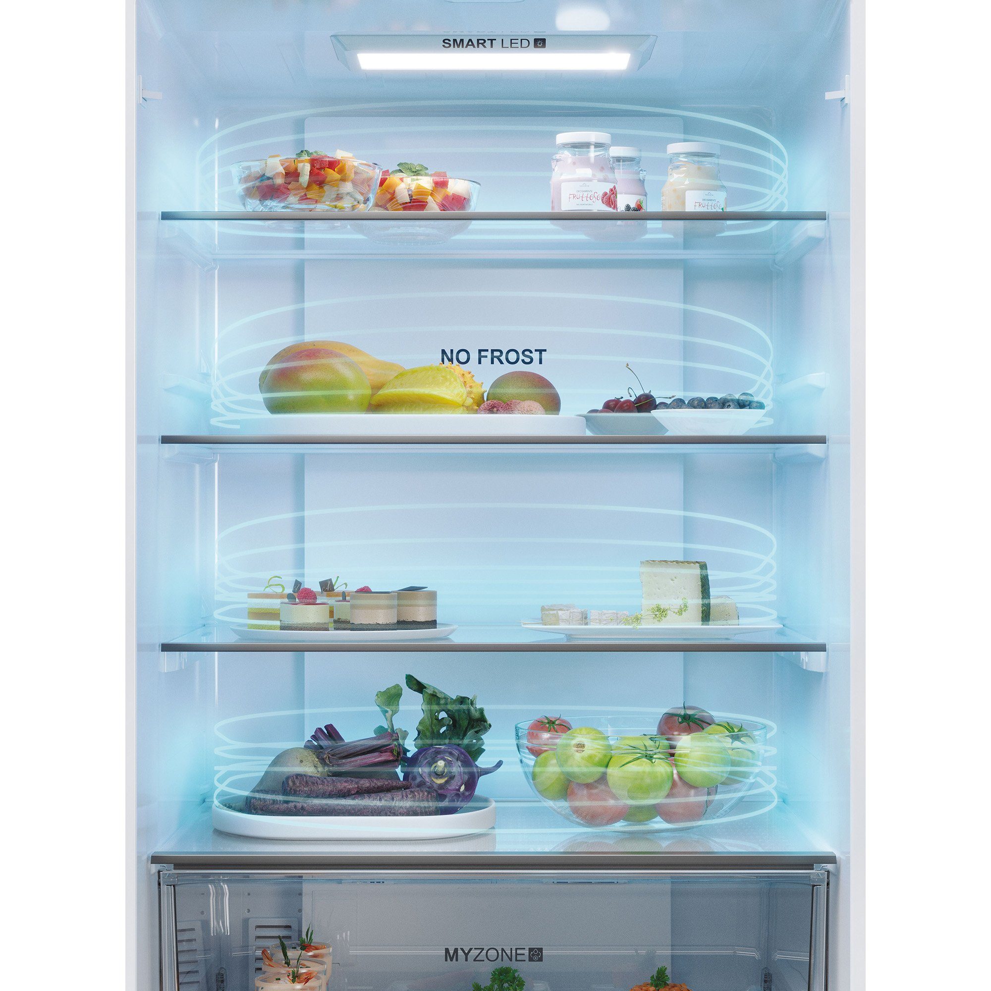 Haier French Door HFR5719EWMG, 190 cm hoch, 70 cm breit, 1,8 l Wasserspender, Total NoFrost, Super Kühl-& Gefrierfunktion