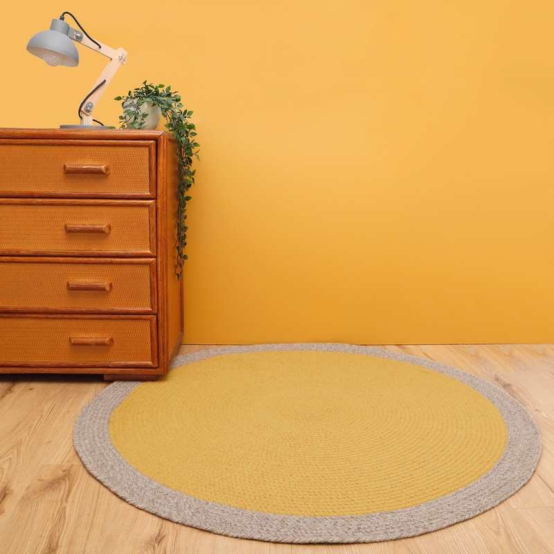 Tapis laine tressée 120cm NOLAN