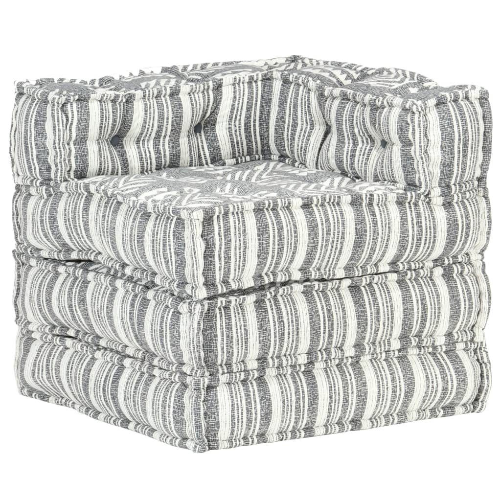 Klappmatratze 297477, möbelando, 69 cm hoch, (LxBxH: 70x70x69 cm), aus Baumwolle in Gestreift Grau