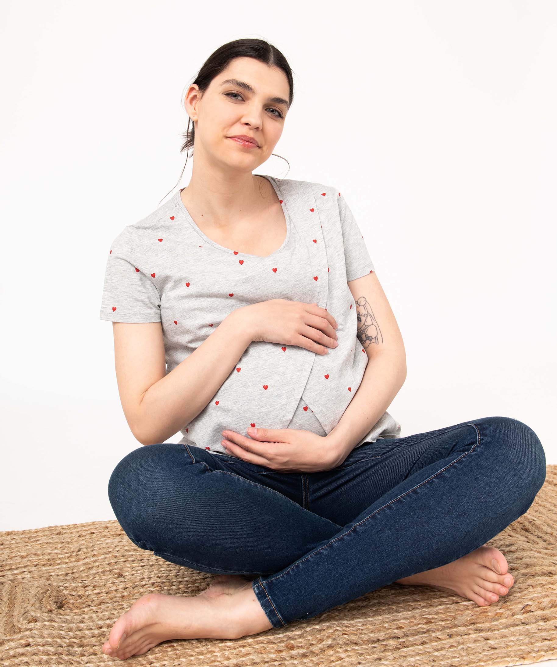 Tee-shirt de grossesse et d'allaitement à motifs divers | GEMO