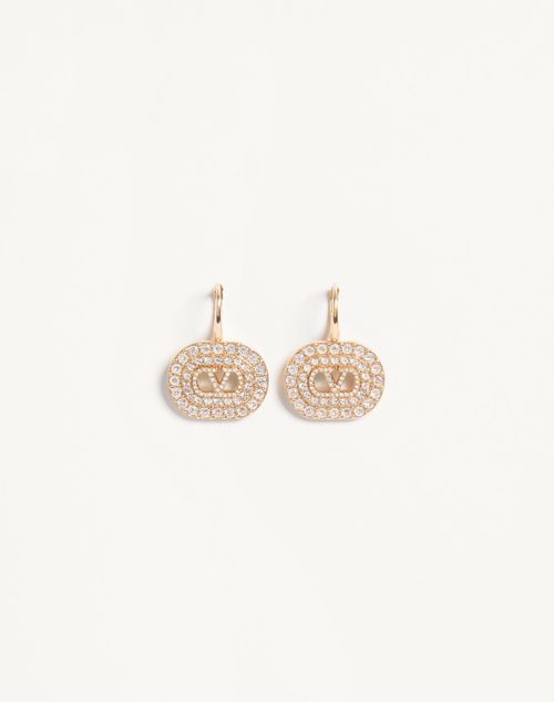 Brincos exclusivos VLogo em metal, cristais Swarovski®