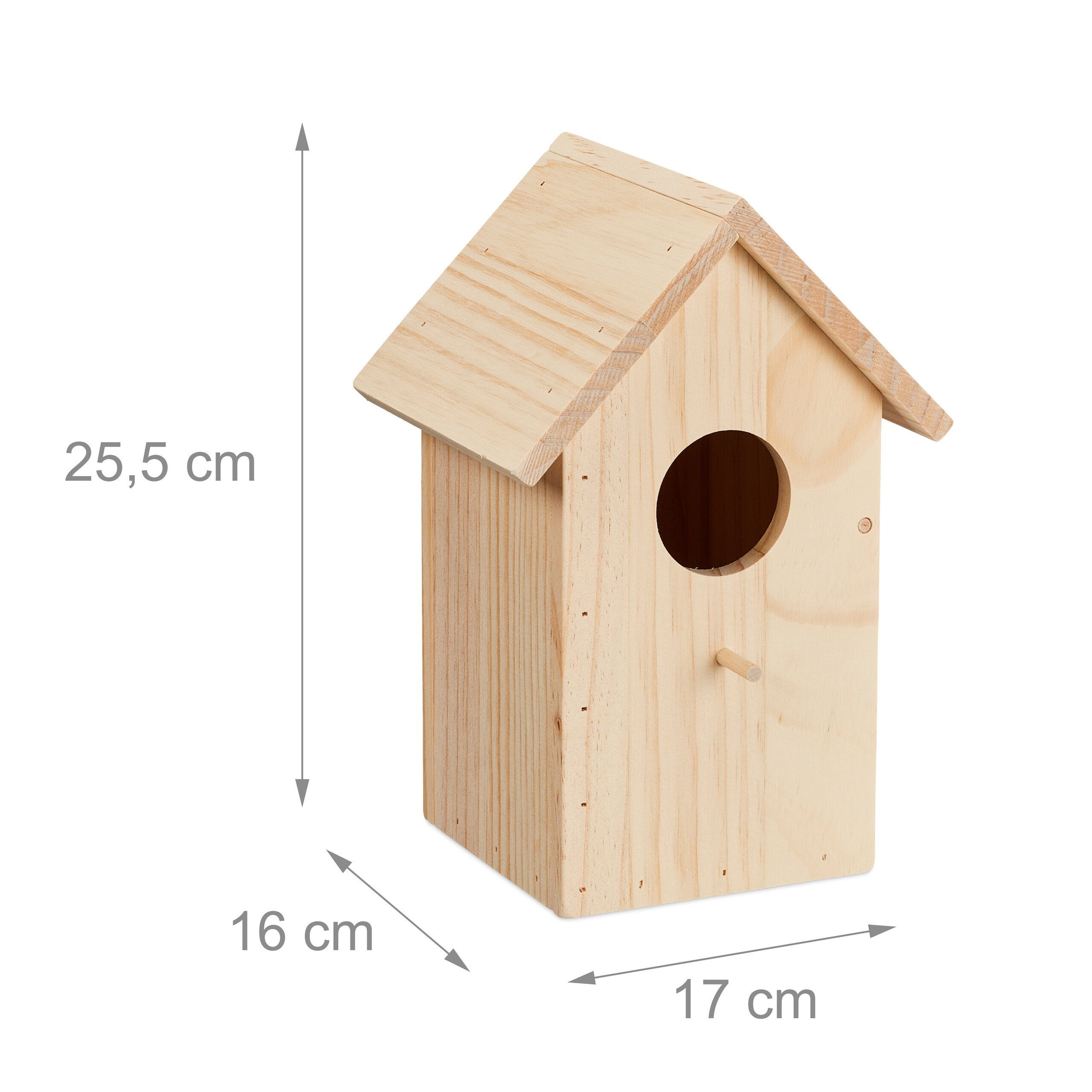 relaxdays Vogelhaus Aufklappbarer Nistkasten
