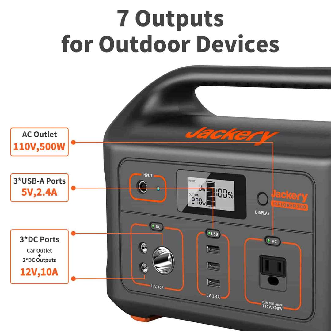 Jackery Solar Generator 500 (Jackery 500 + SolarSaga 100W)