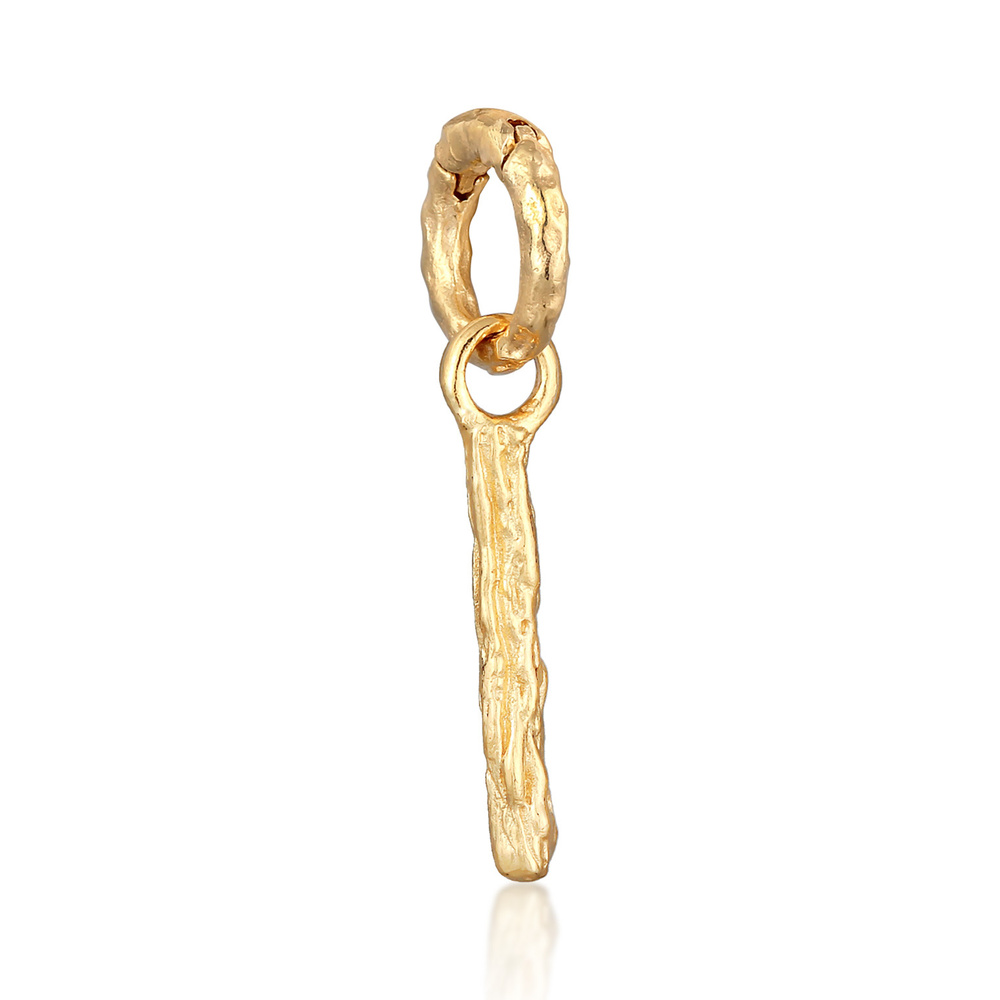 Elli Elli Pendentif Femmes Lettre I Look Organique en argent sterling 925 plaqué or Pendentif