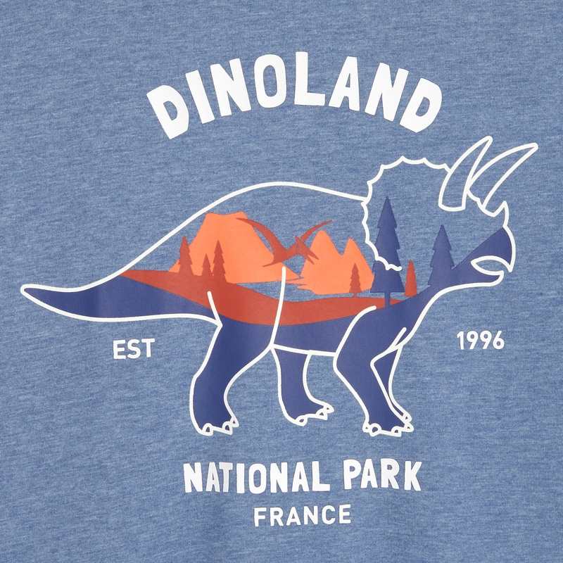 T-shirt à motif dinosaure bleu garçon