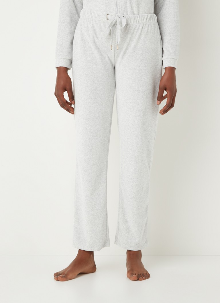 pantaloni de casă cu talie înaltă și croială dreaptă