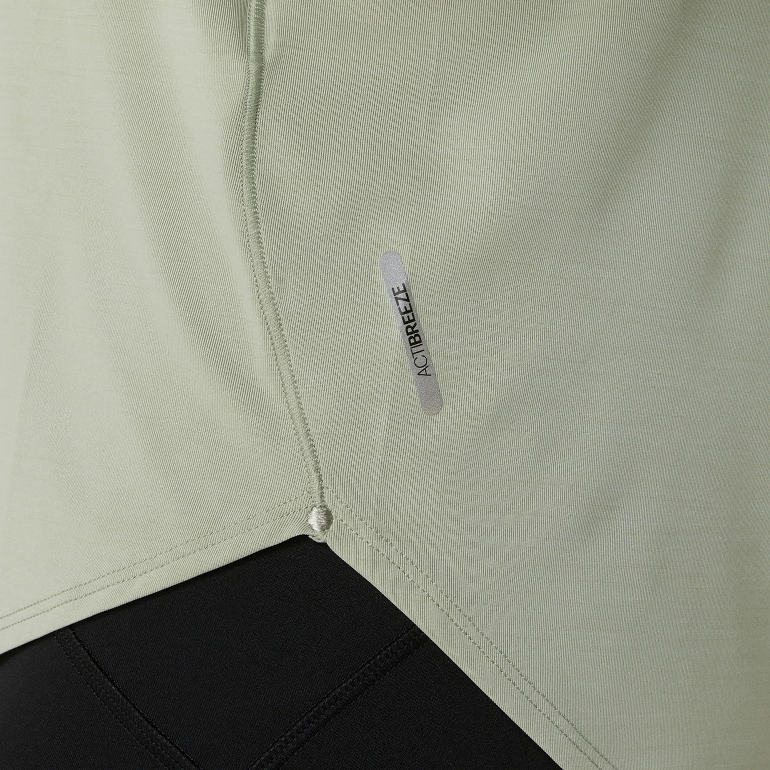 Road V-Neck Laufshirt Damen - Oliv