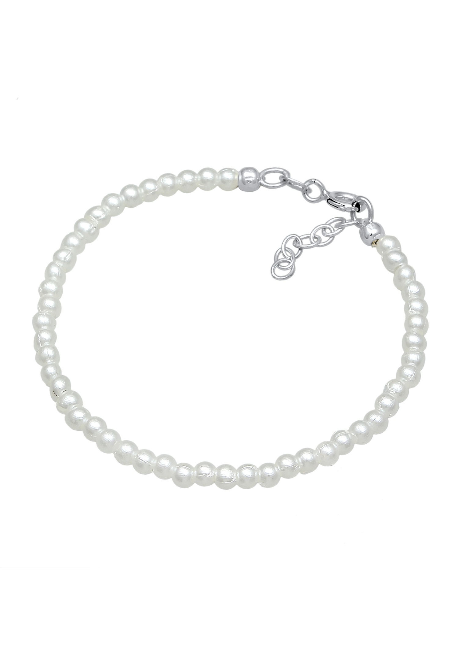 Collar infantil Elli de estilo clásico con perlas sintéticas de plata de ley 925.
