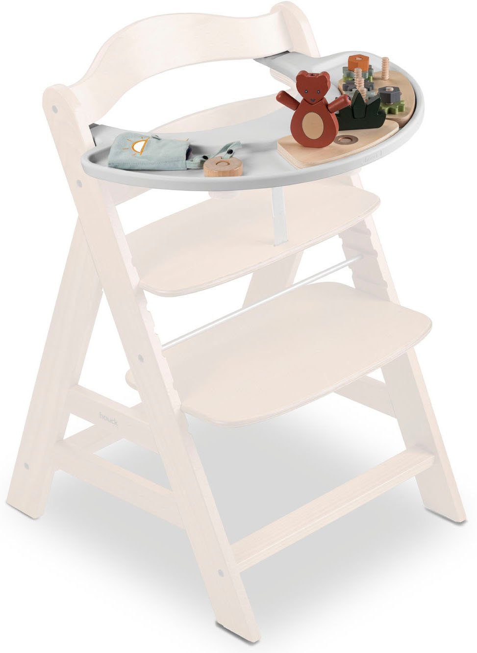Hauck Hochstuhltablett Arketa Play Tray, White, Kunststoff