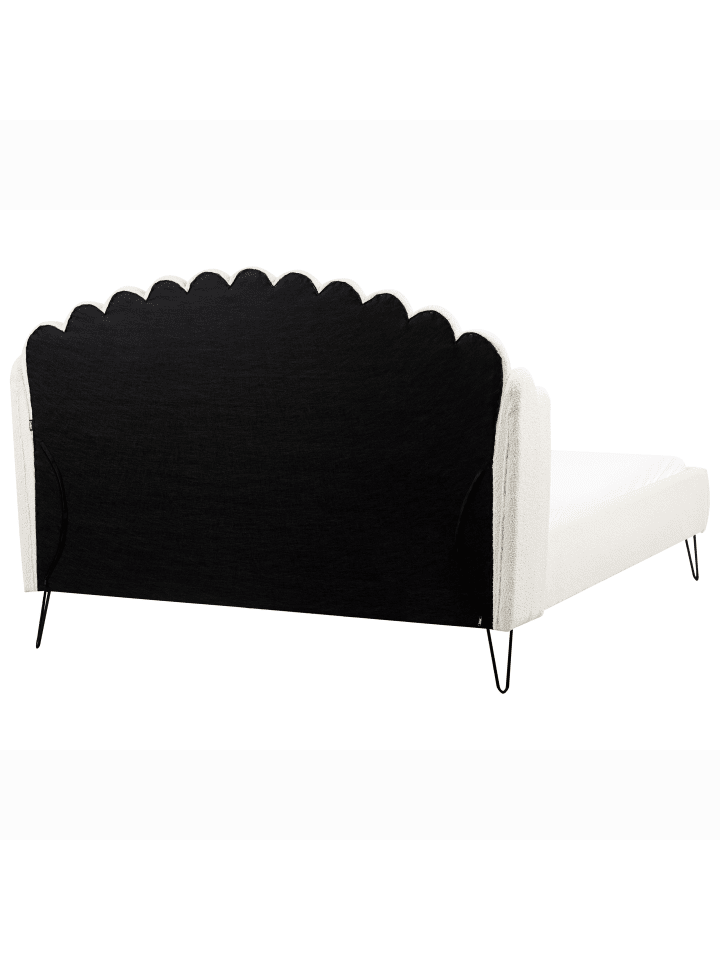 Beliani Doppelbett AMBILLOU in Weiß/Schwarz - (W) 177 x (H) 126 x (L) 214 cm günstig kaufen onesize