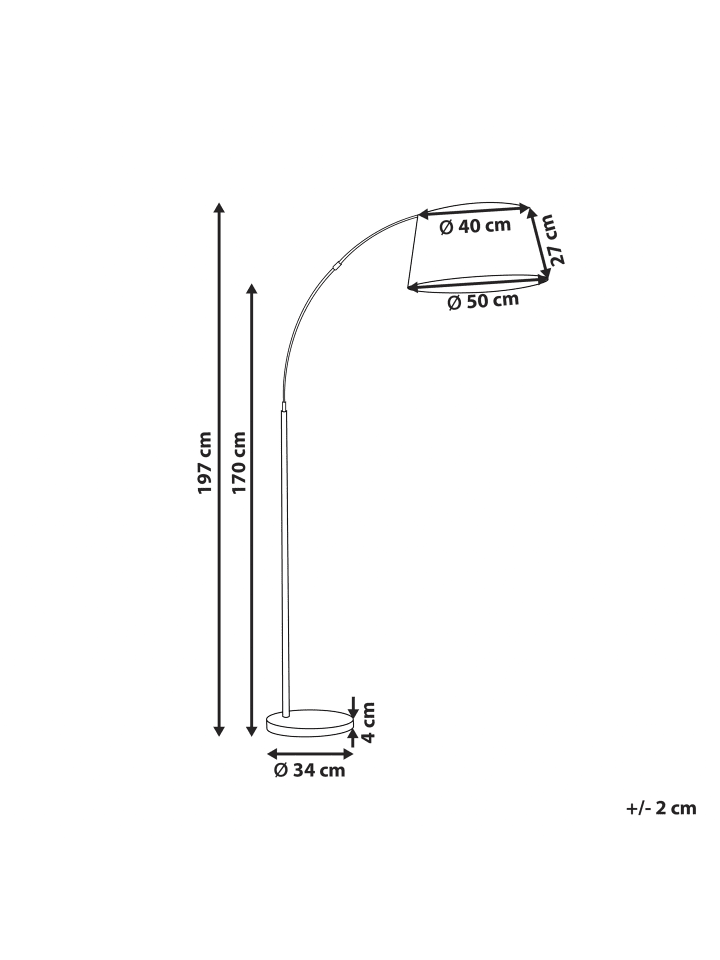 Beliani Stehleuchten YABUS in Schwarz/Kupfer - (W) 50 x (H) 197 x (L) 109 cm günstig kaufen onesize