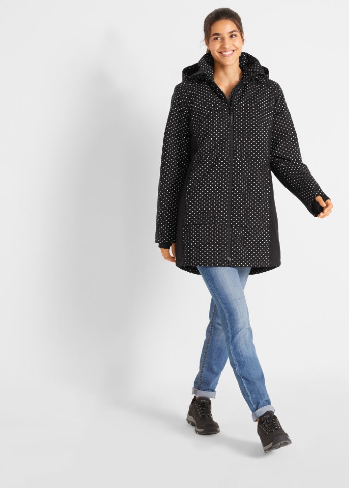 Funktions-Longjacke mit reflektierenden Details