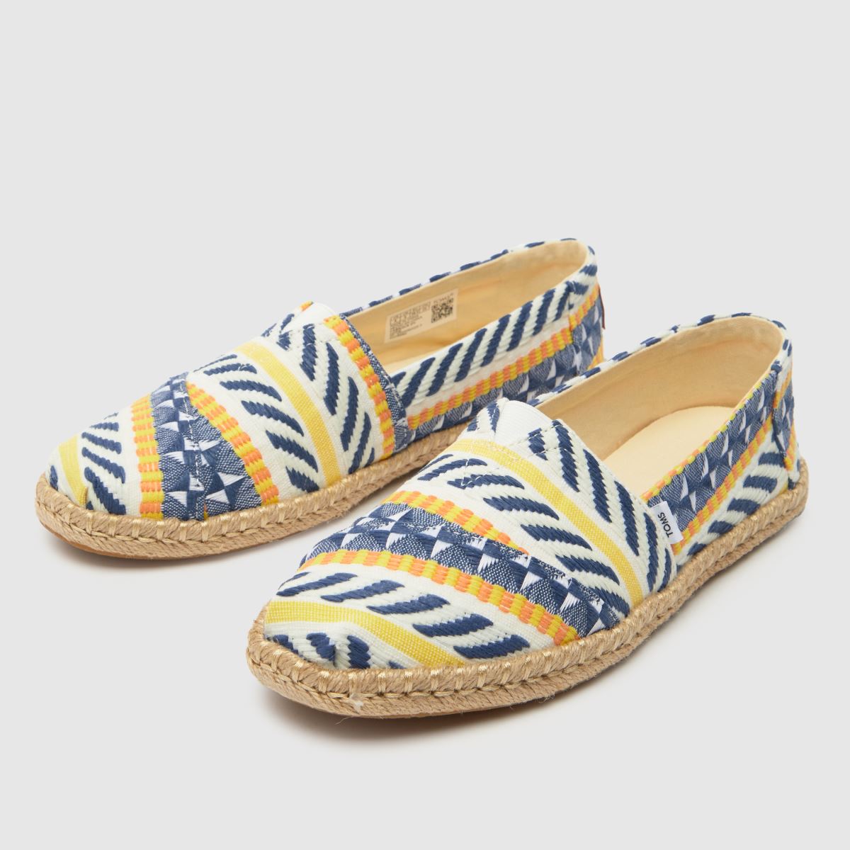 TOMS – Alpargata – Flerfärgade platta skor i jacquard