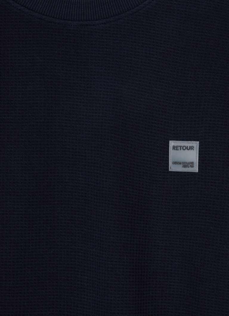 Pulover Gabriel de la Retour Jeans cu textură și logo