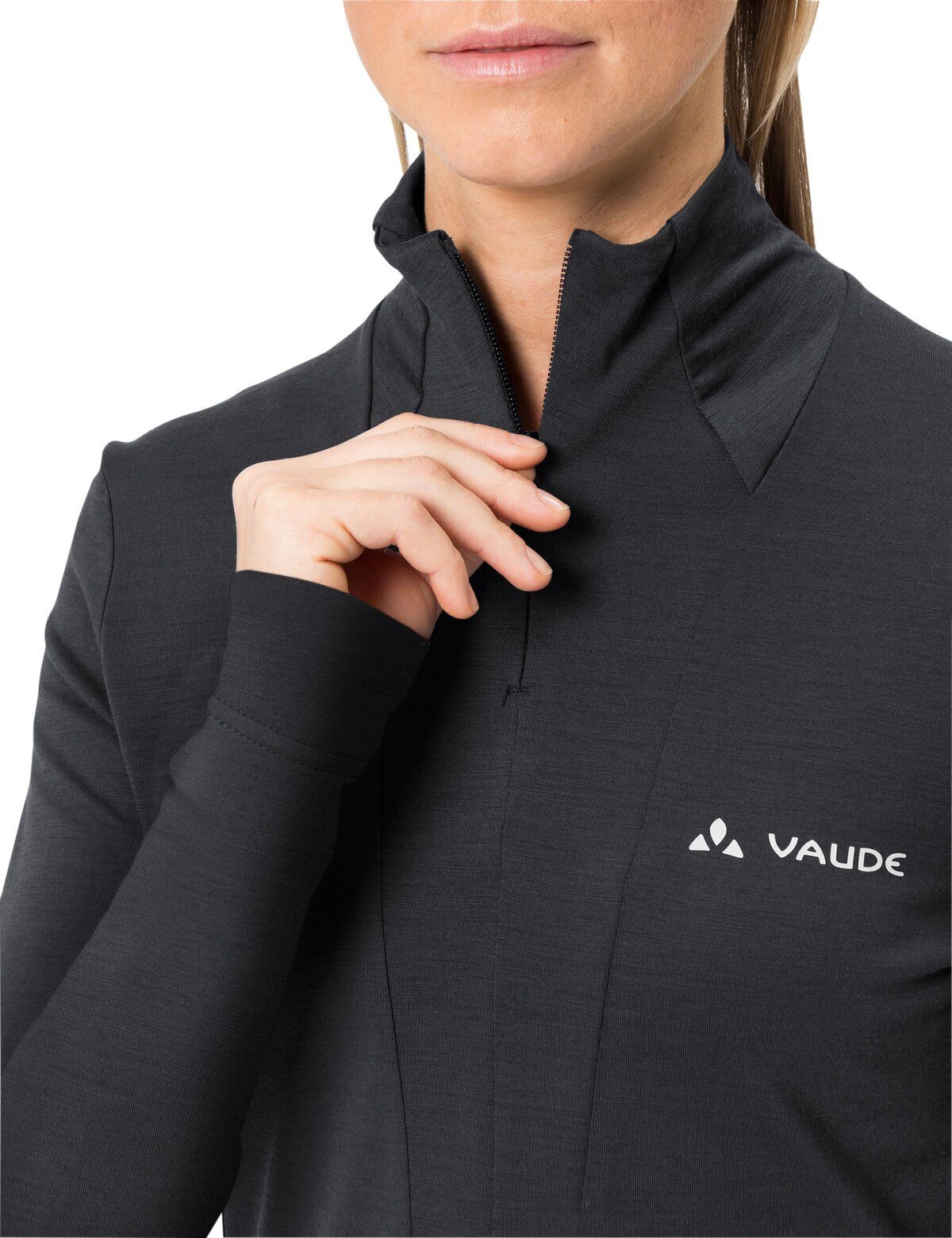 VAUDE Rundhalspullover Women's Monviso Wool Halfzip Shirt (1-tlg)