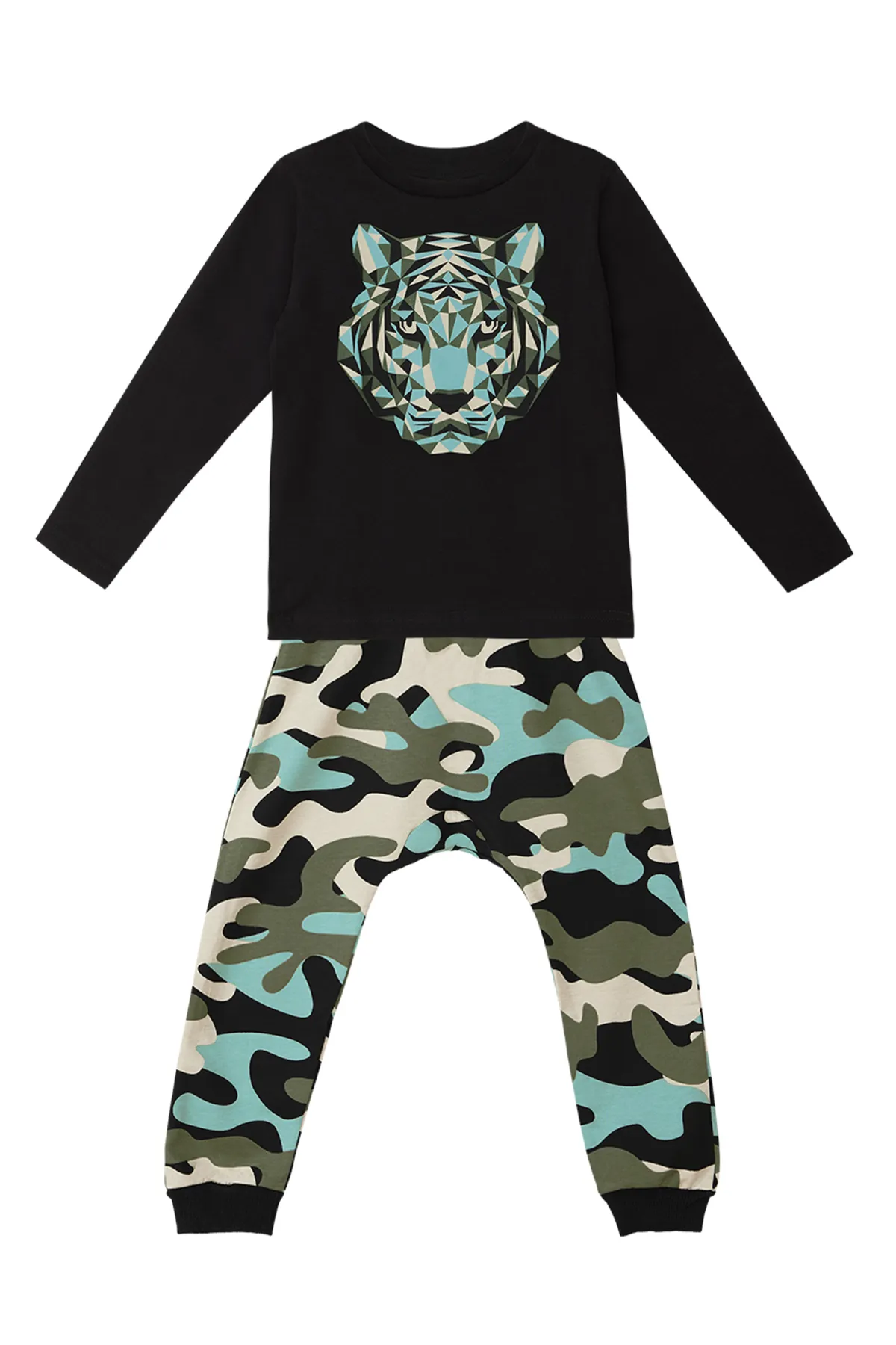 MSHB&G  Camouflage Tiger Boy T-Shirt-Hosen-Set