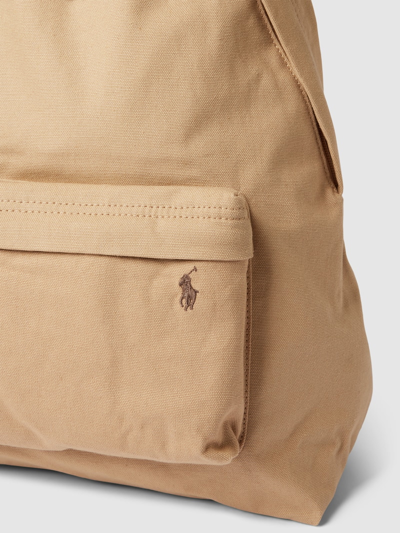 Rucksack mit Label-Detail in beige