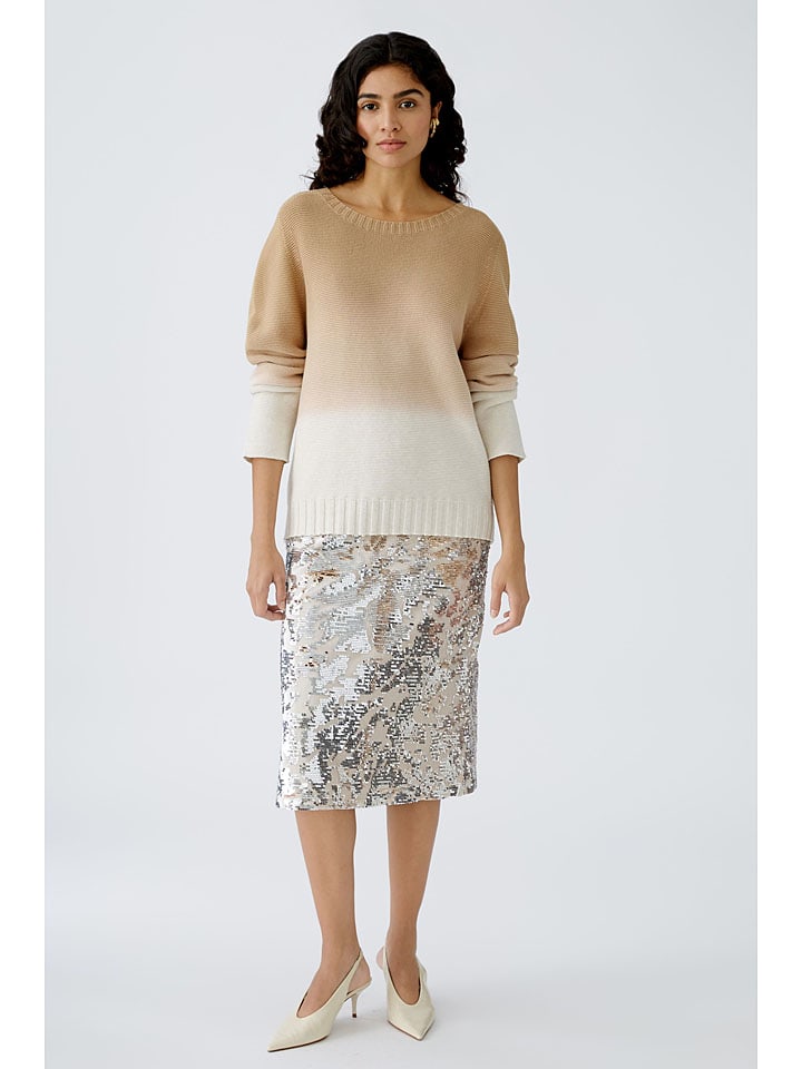 Oui Pullover in Beige günstig kaufen
