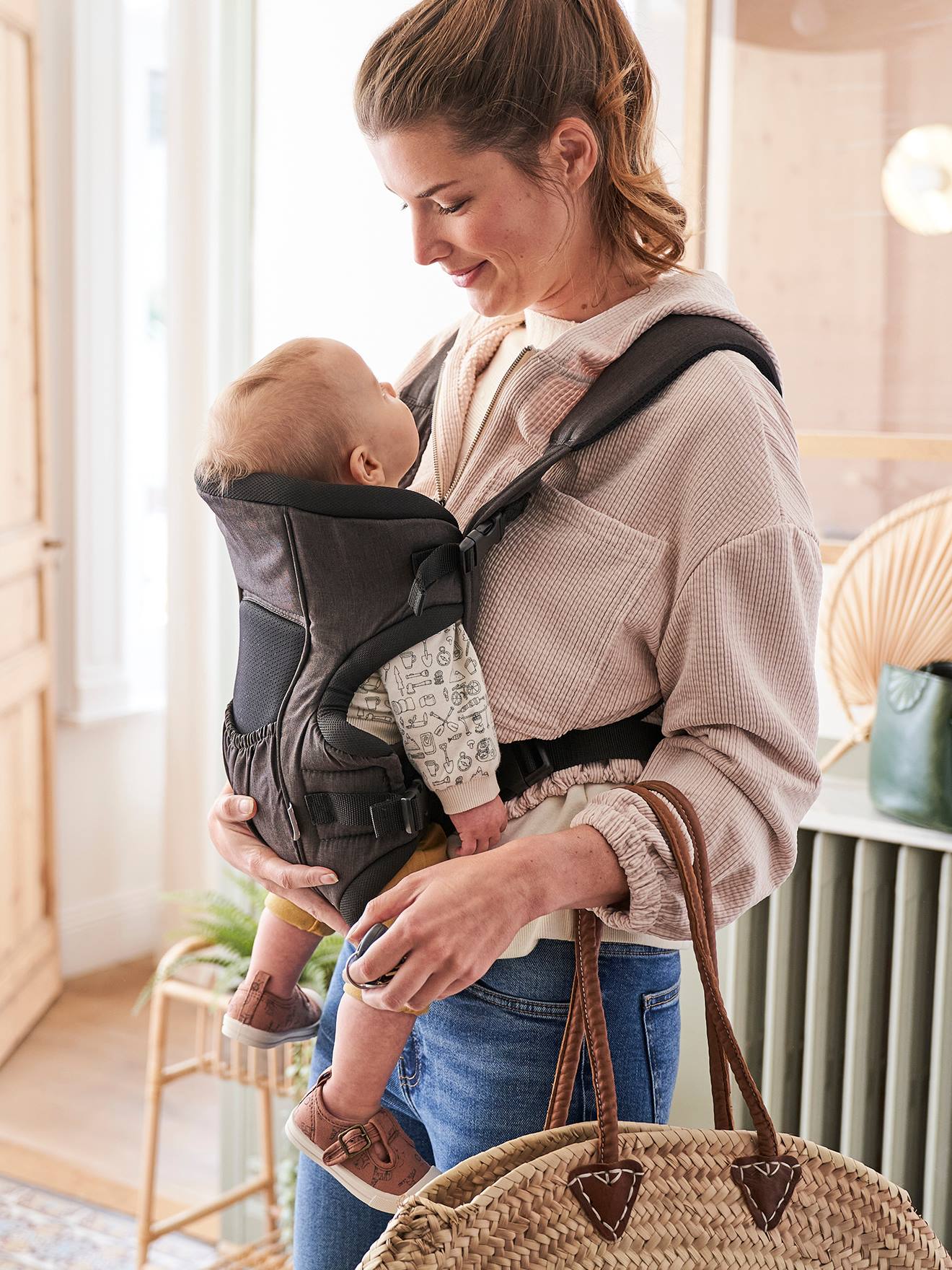 Porte-bébé ventral vertbaudet noir