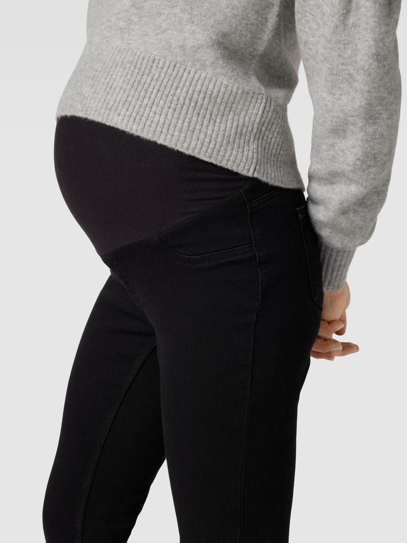 Skinny Fit Umstands-Jeans mit Stretch-Anteil Modell 'NEWAMY' in schwarz