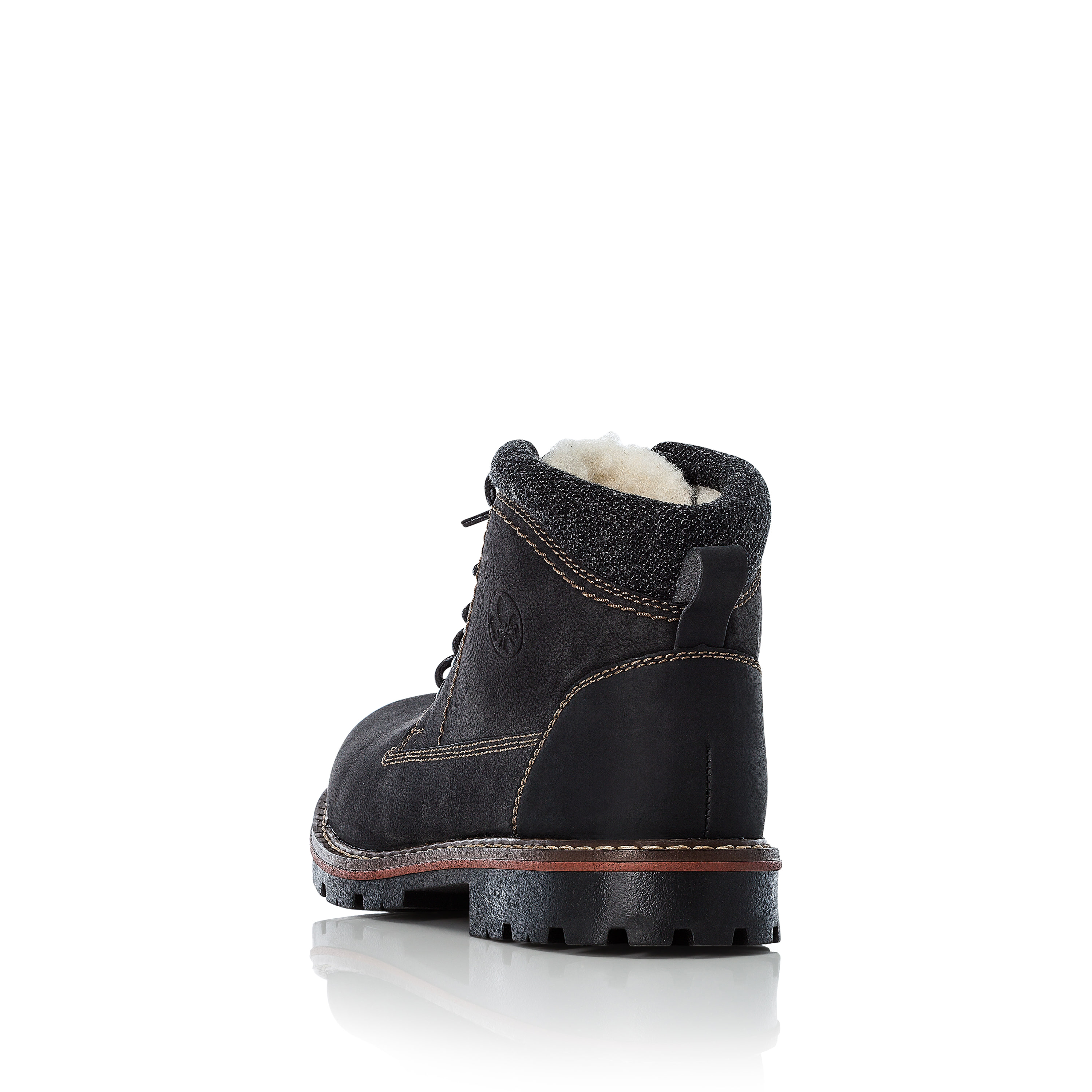 Rieker Herren Schnürstiefel graphitschwarz