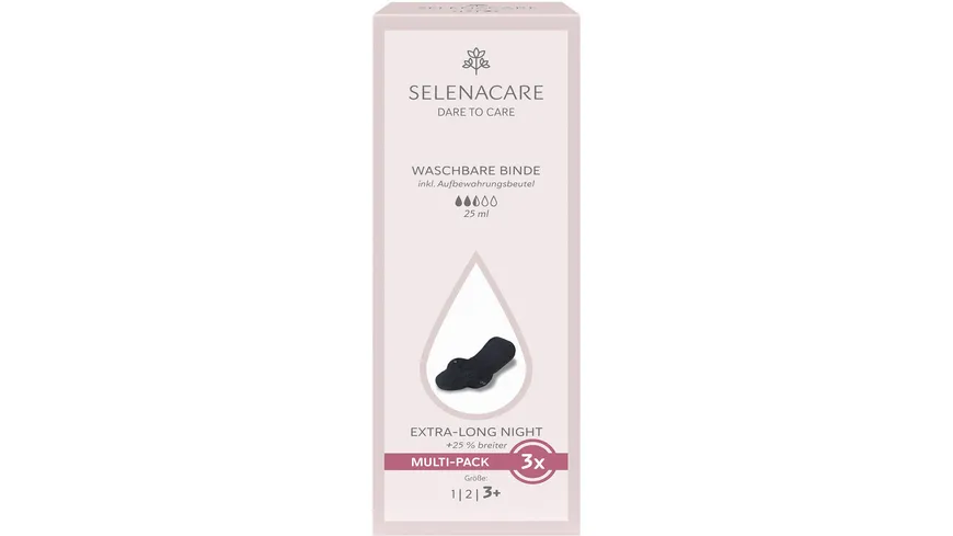 SELENACARE Binden Waschbar Größe 3 Multi Pack